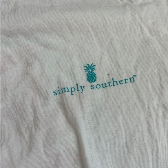 Simply Southern White Short Sleeve Tee Classic Cotton - Picture 4 of 5